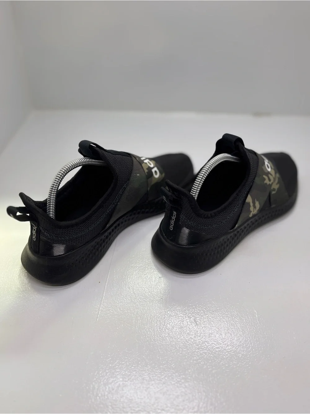 Adidas Lite Racer Adapt 5.0 Black Camo Slip-On Sneakers Men’s 9.5 EUC